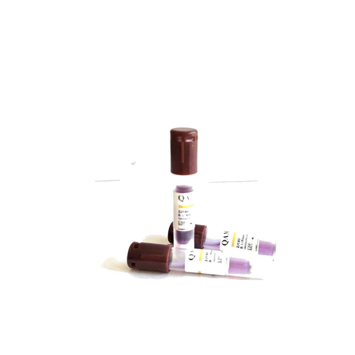Row of CliniEco rapid-readout biological indicator vials on a white background