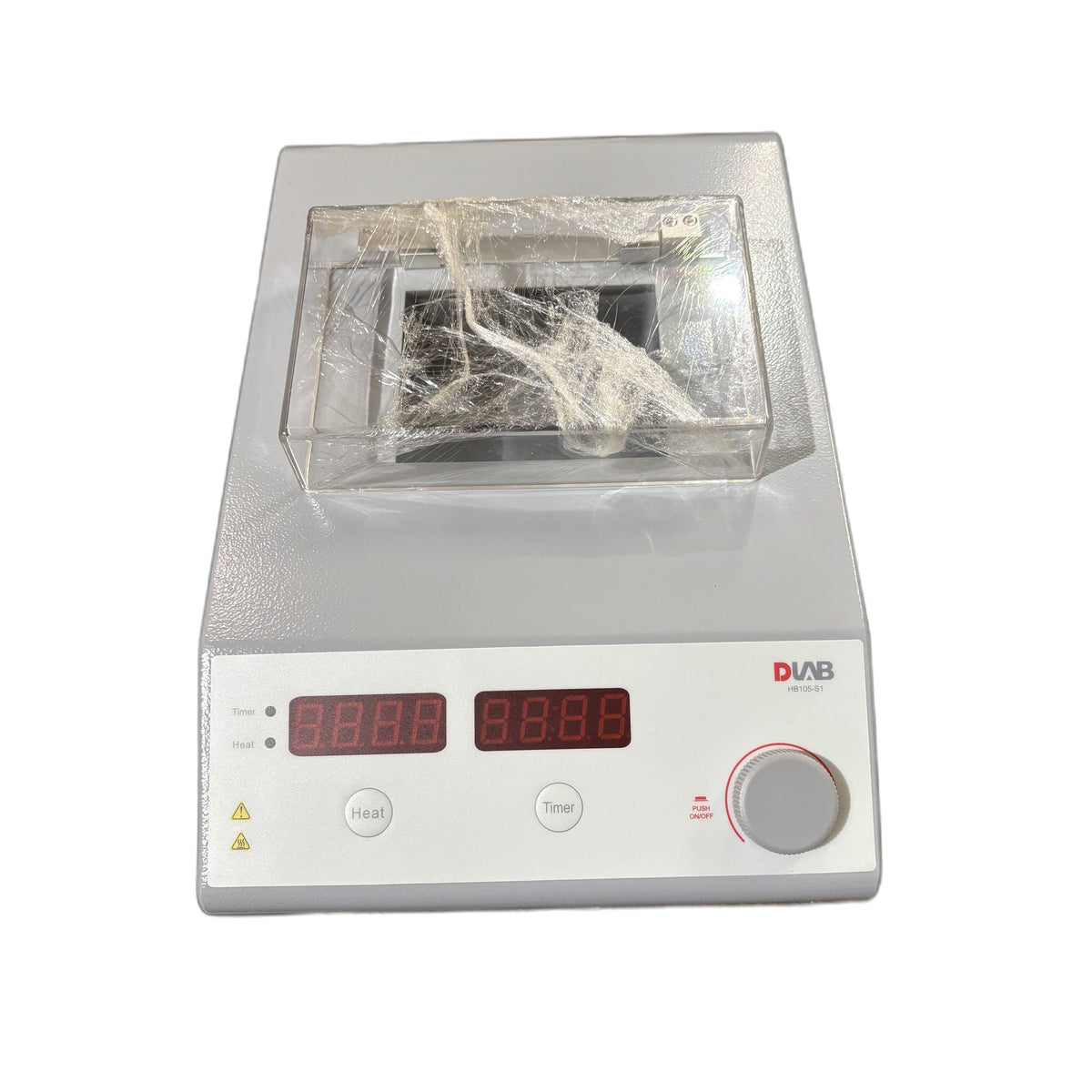 DLAB HB105-S1 dry bath incubator with transparent lid and 20-well heating block