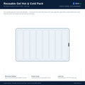 CliniEco Medical reusable hot and cold gel pack - what you receive (product diagram)
