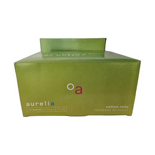 Aurelia Cotton Rolls #2 Medium CR1538 (AUR-CR1538-2PK) — opened box, three-quarter view