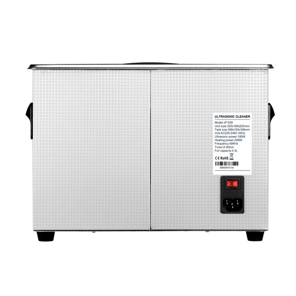 CliniEco Ultrasonic Cleaner — rear