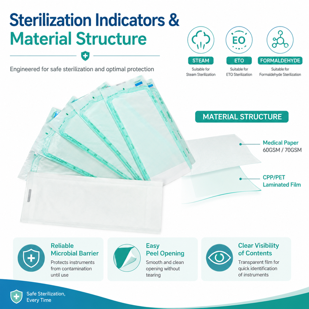 CliniEco Medical Bowie-Dick Test Pack — ISO 11140-5 Type 2, Daily Vacuum Check, 6-Pack