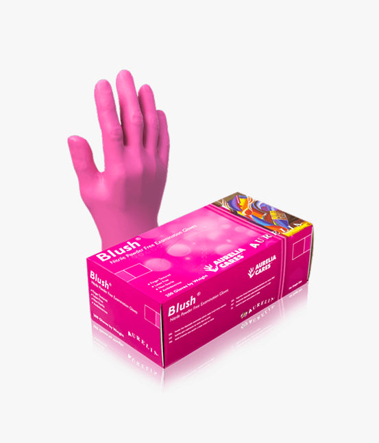 Aurelia 4.0 mil nitrile exam gloves — medical grade, sky blue (product photo 5)