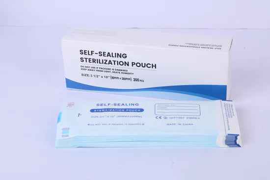 Self-seal pouch with Class 4 dual indicator — steam sterilization packaging