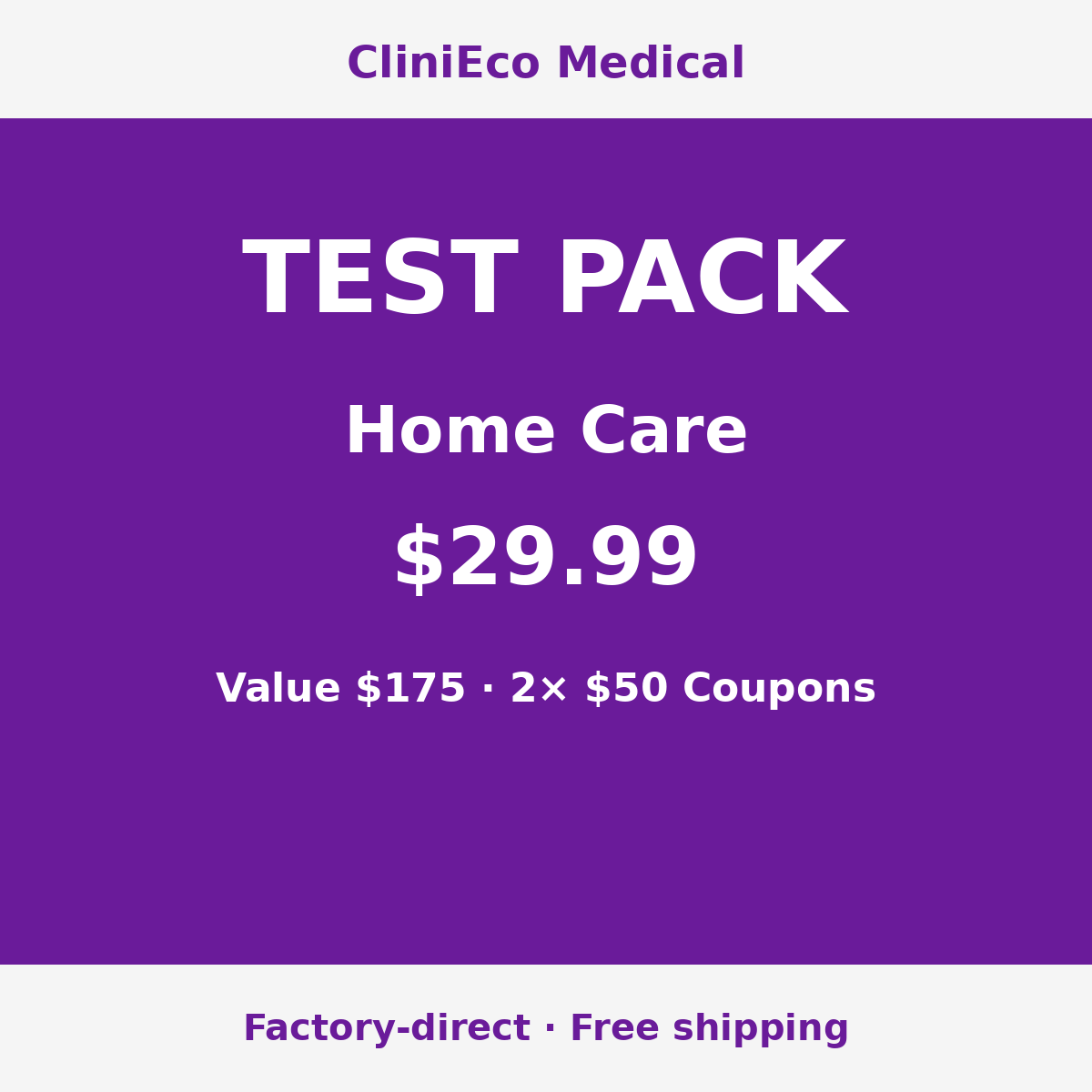 CliniEco Home Care Test Pack — $29.99 (Value $175)