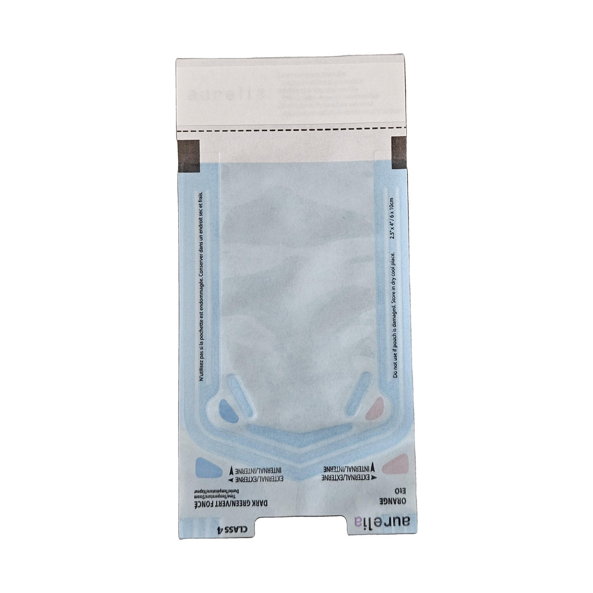 CliniEco self-sealing sterilization pouch, 2.5 x 4 inch, Class 4 dual indicator, 200 per box