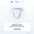 CliniEco Medical Night Plus Adult Incontinence Briefs — 5,000ml Overnight, 60-Pack