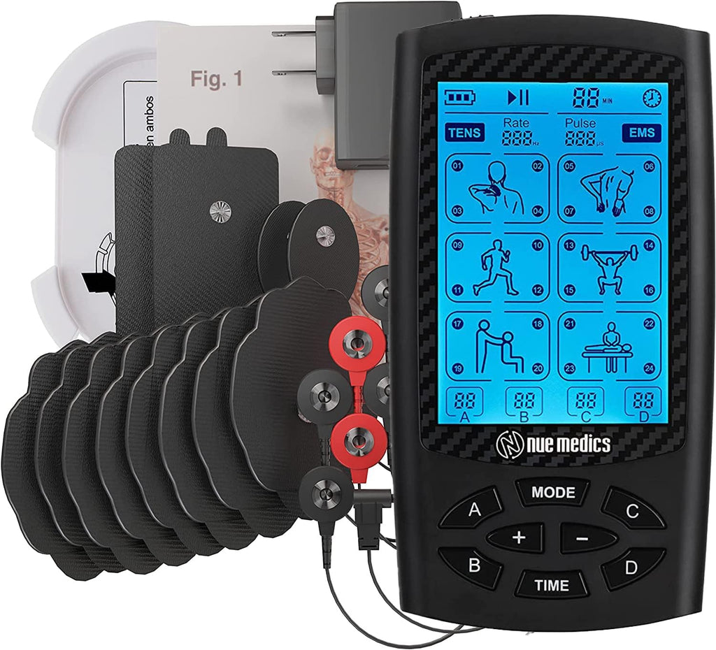EcoSource TENS Unit 4-Channel — 24-Mode Dual Channel Pain Re