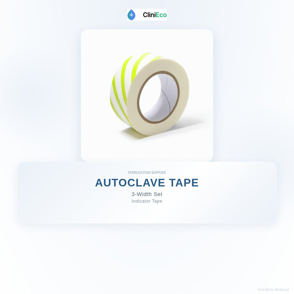 Autoclave tape, sterilization indicator tape, 3-roll set — included in the gravity kit