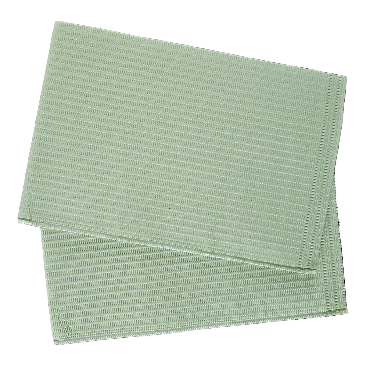 Aurelia dental bibs, green, folded bibs on white background