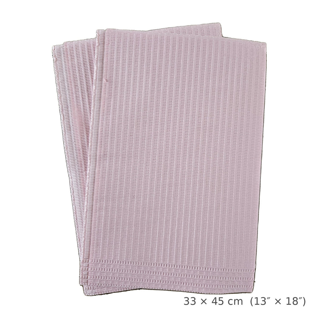 CliniEco dental bibs 33 x 45 cm (13 x 18 in) - pink, single bib