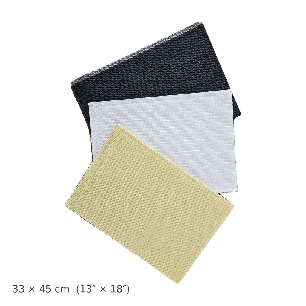 CliniEco dental bibs 33 x 45 cm (13 x 18 in) - yellow, single bib