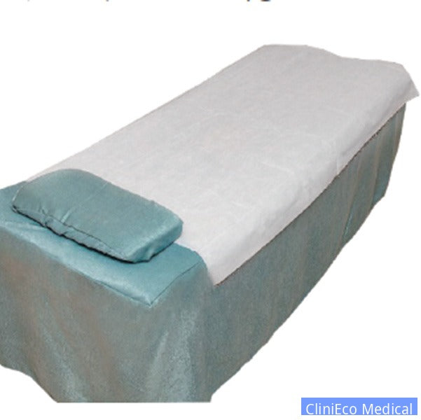 Disposable Bed Sheets - Non-Woven, 36x80 Inch, Smooth - Bed Sheets - CliniEco Medical Canada