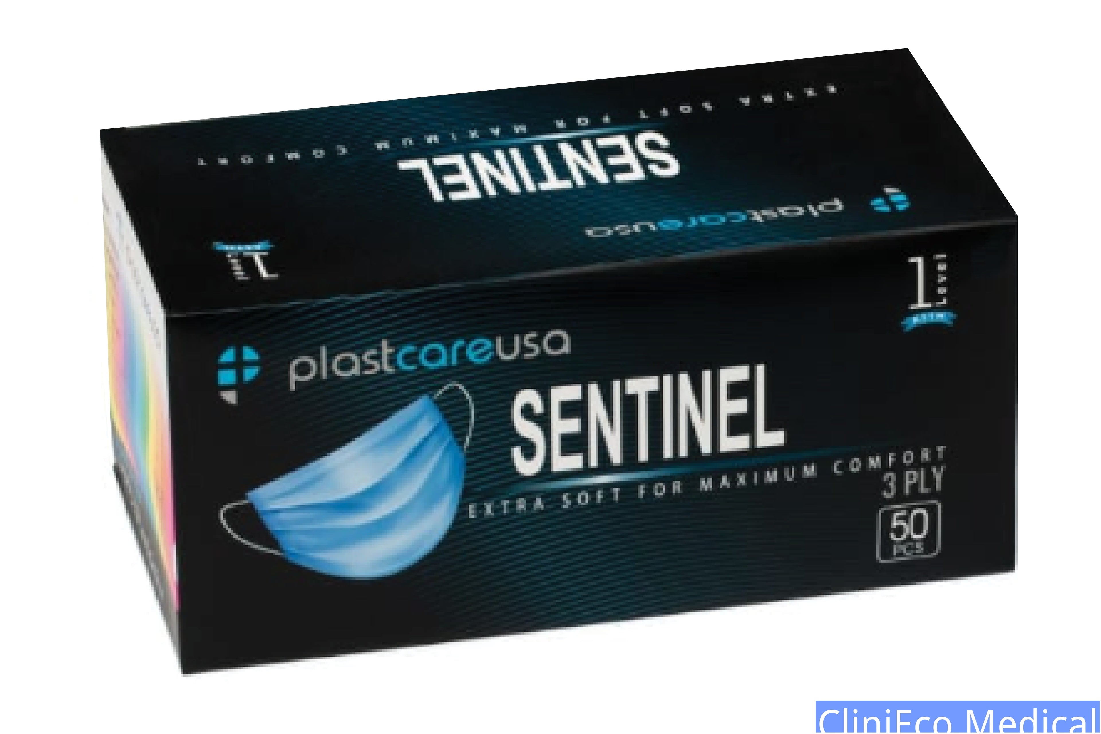 Medical Face Masks - 3-Ply, ASTM Level 1, Procedural Mask - Face Masks - CliniEco Medical Canada
