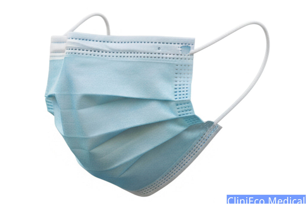 Medical Face Masks - 3-Ply, ASTM Level 1, Procedural Mask - Face Masks - CliniEco Medical Canada