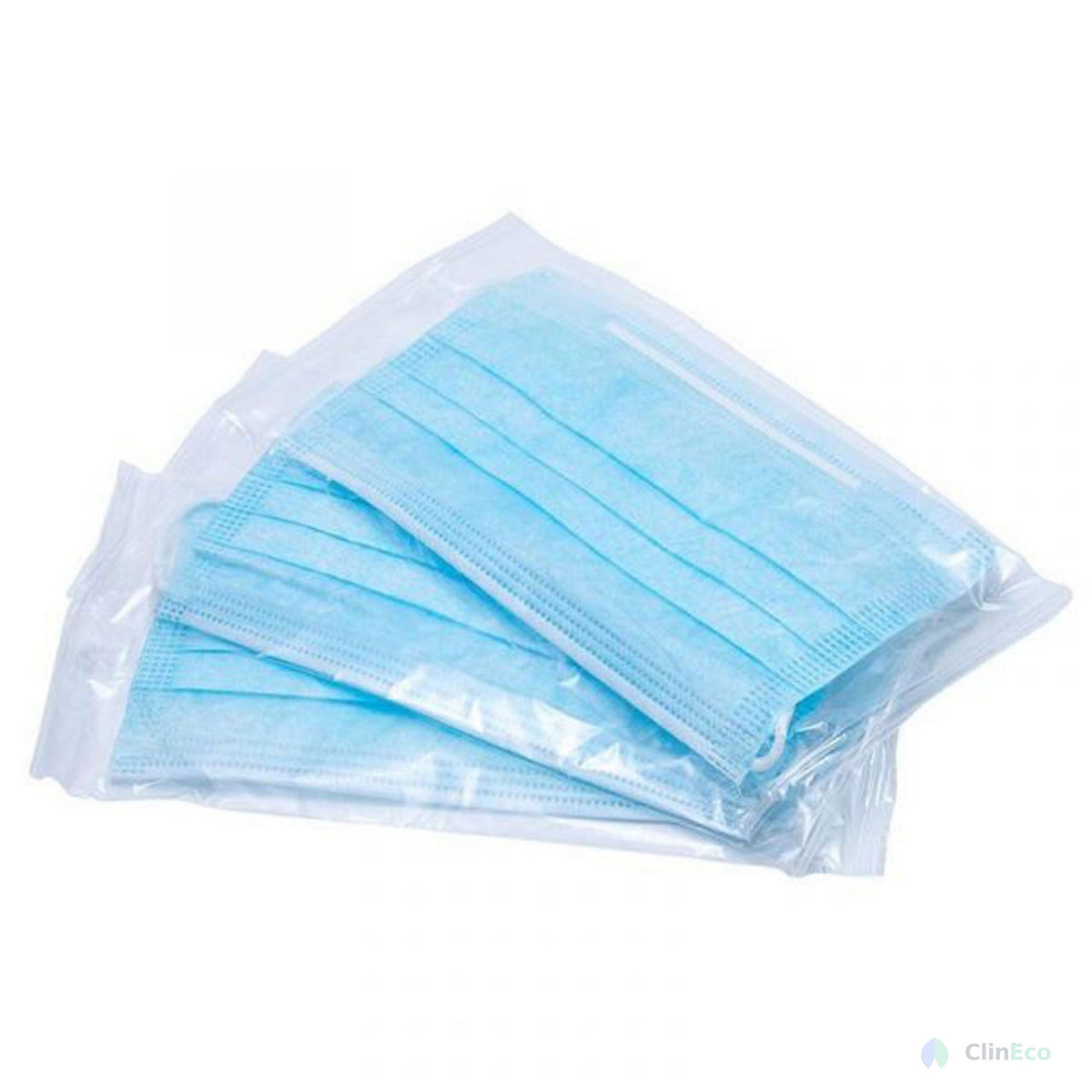 CliniEco Medical Face Masks — Individually Wrapped, 3-Ply