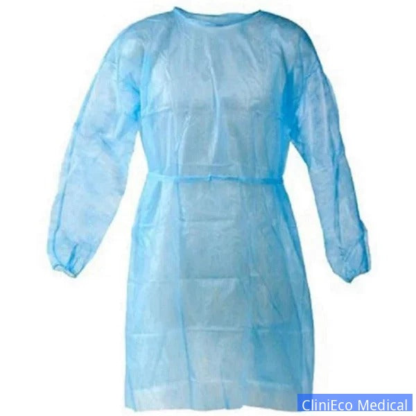 Disposable Isolation Gowns - Level 1, Non-Woven, Fluid-Resistant - Isolation Gowns - CliniEco Medical Canada