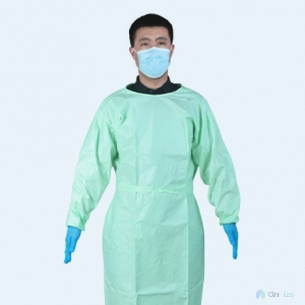 CliniEco Disposable Isolation Gowns - Level 1, Non-Woven, Fluid-Resistant