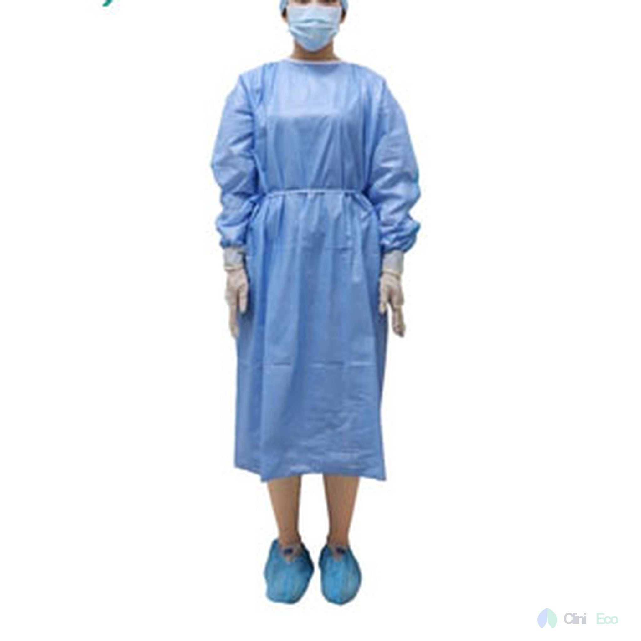 CliniEco Disposable Isolation Gowns - Level 1, Non-Woven, Fluid-Resistant