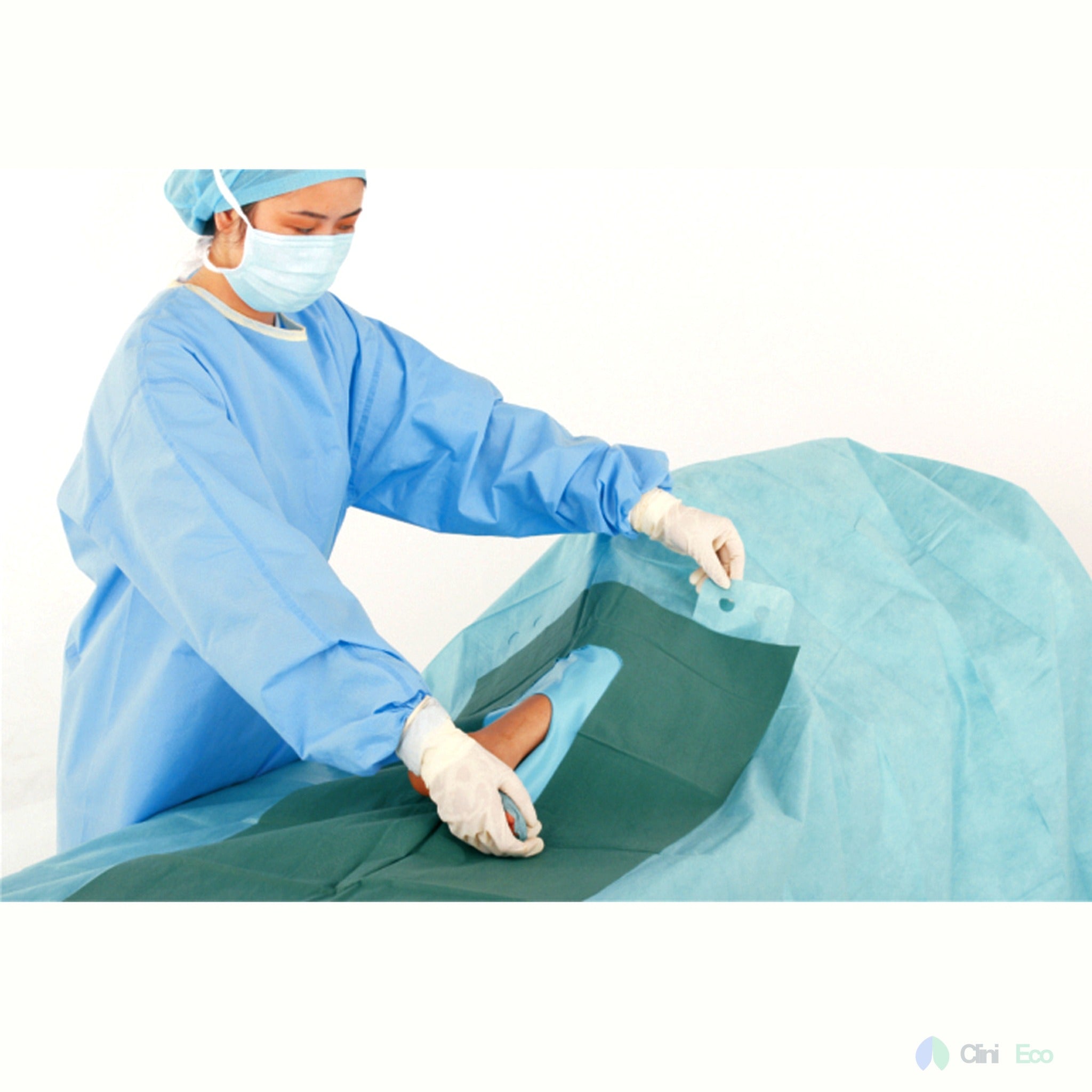 CliniEco Disposable Isolation Gowns - Level 1, Non-Woven, Fluid-Resistant