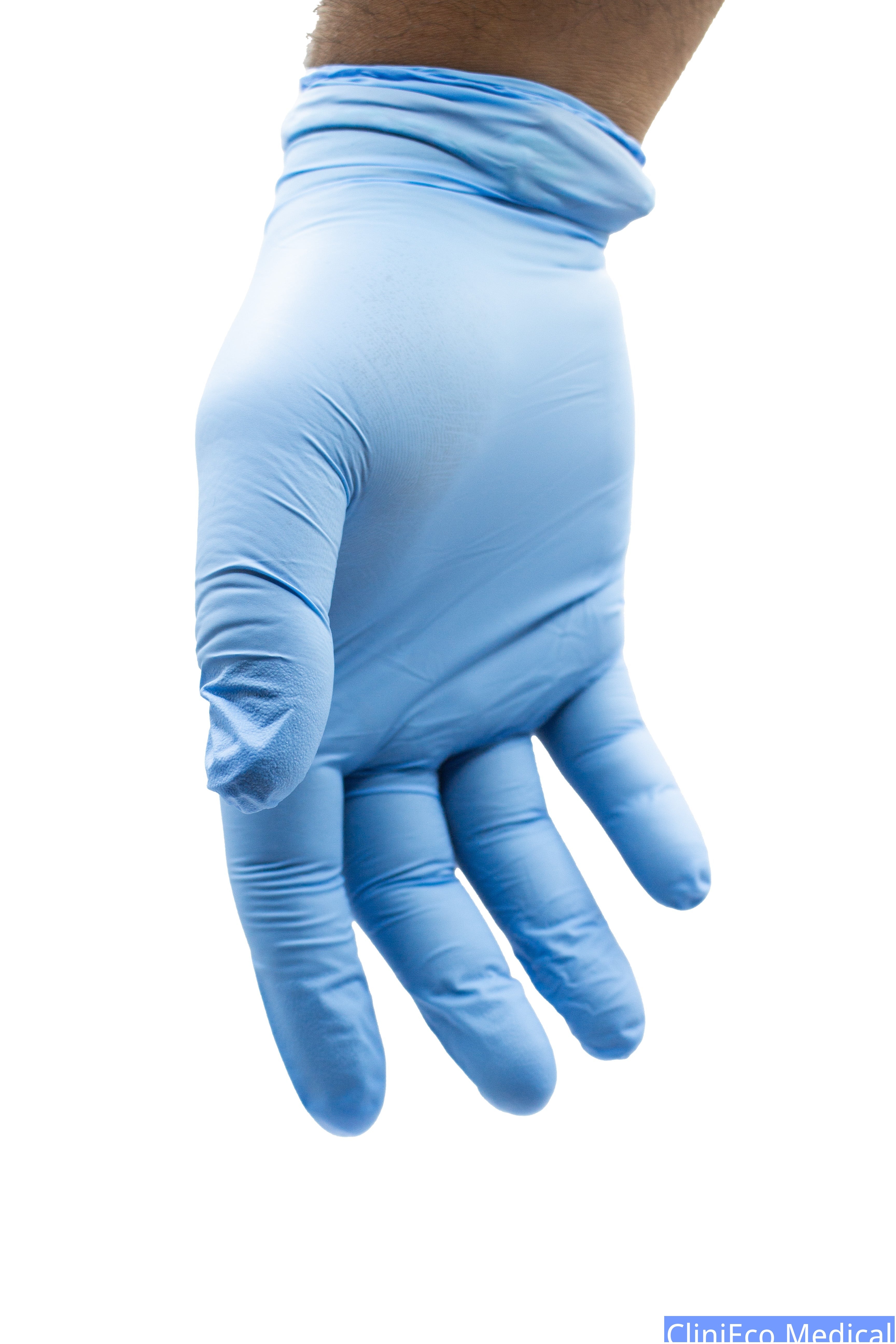 CliniEco Medical Nitrile Gloves — 4.5mil Exam Grade, Blue, 100-Pack
