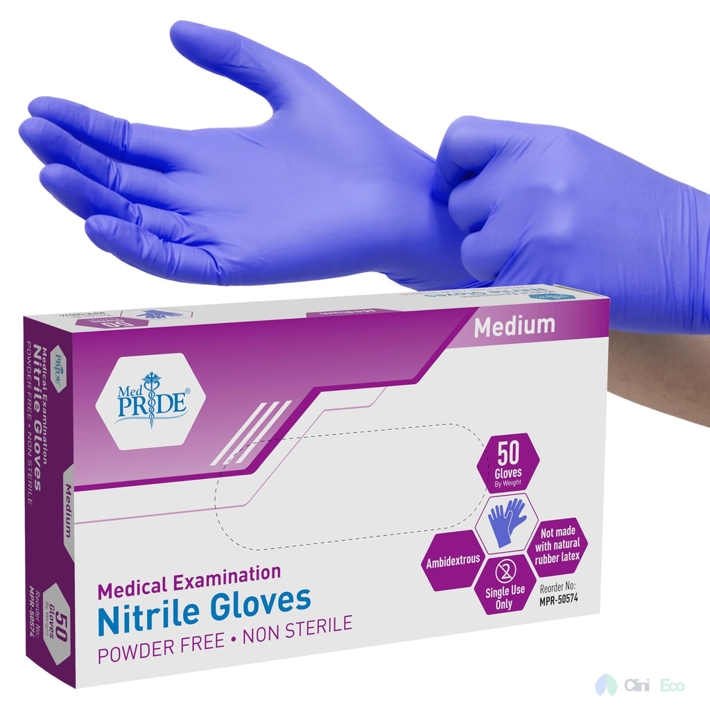 CliniEco Nitrile Examination Gloves - Powder-Free, Latex-Free, Medical Grade