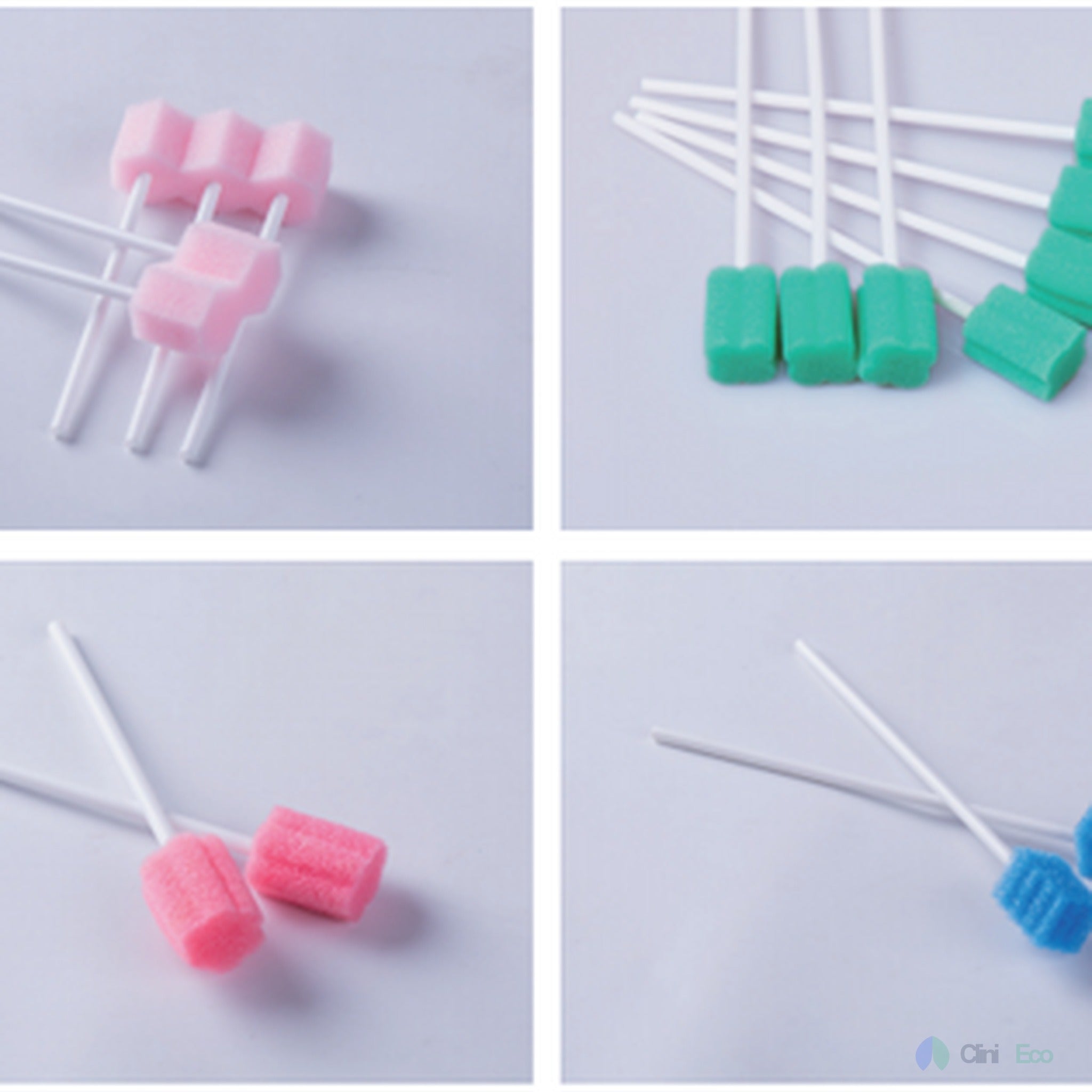 CliniEco Oral Swabsticks - Foam Tipped, 5 Inch, Individually Wrapped, 100 Pcs