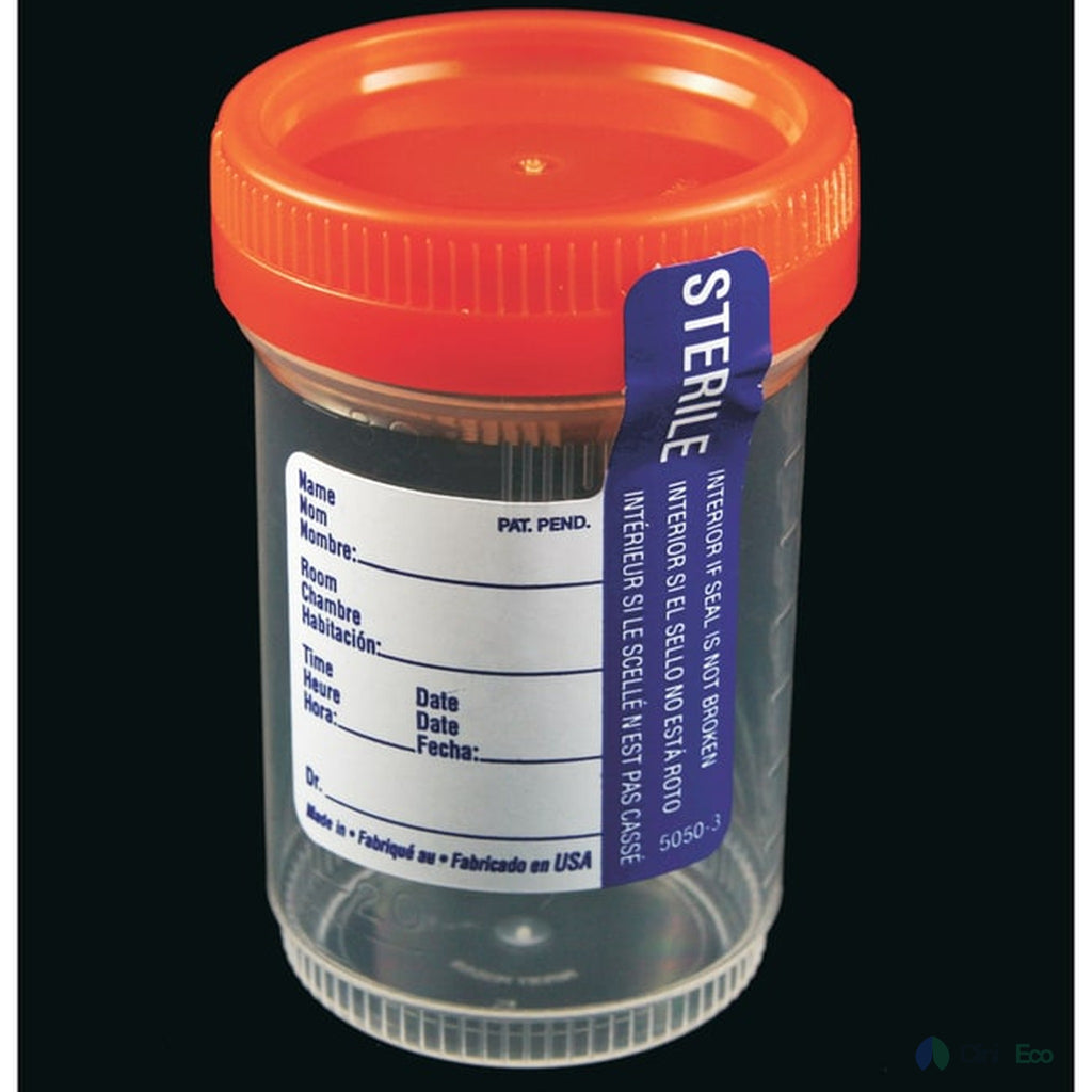 CliniEco Specimen Cups - Graduated, Leak-Proof, 90 mL, 100 Pcs