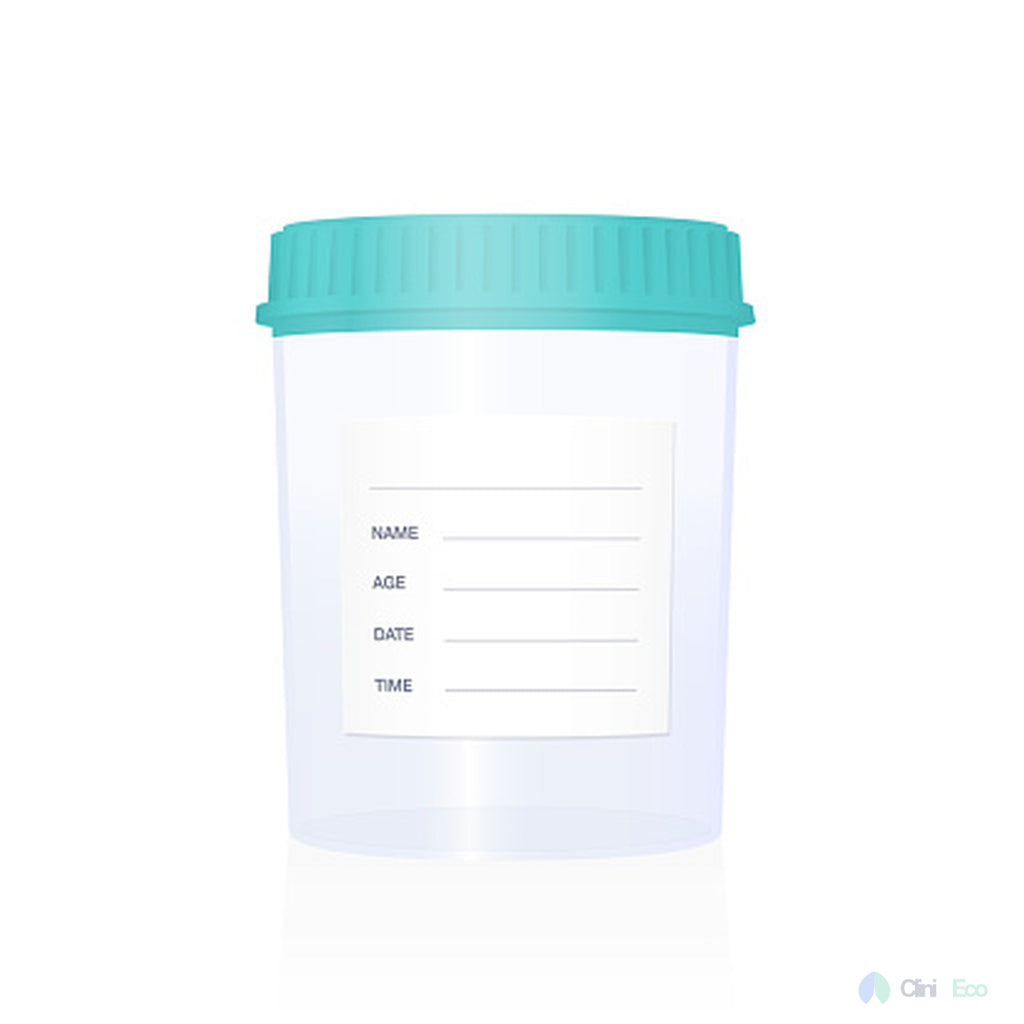 CliniEco Specimen Cups - Graduated, Leak-Proof, 90 mL, 100 Pcs