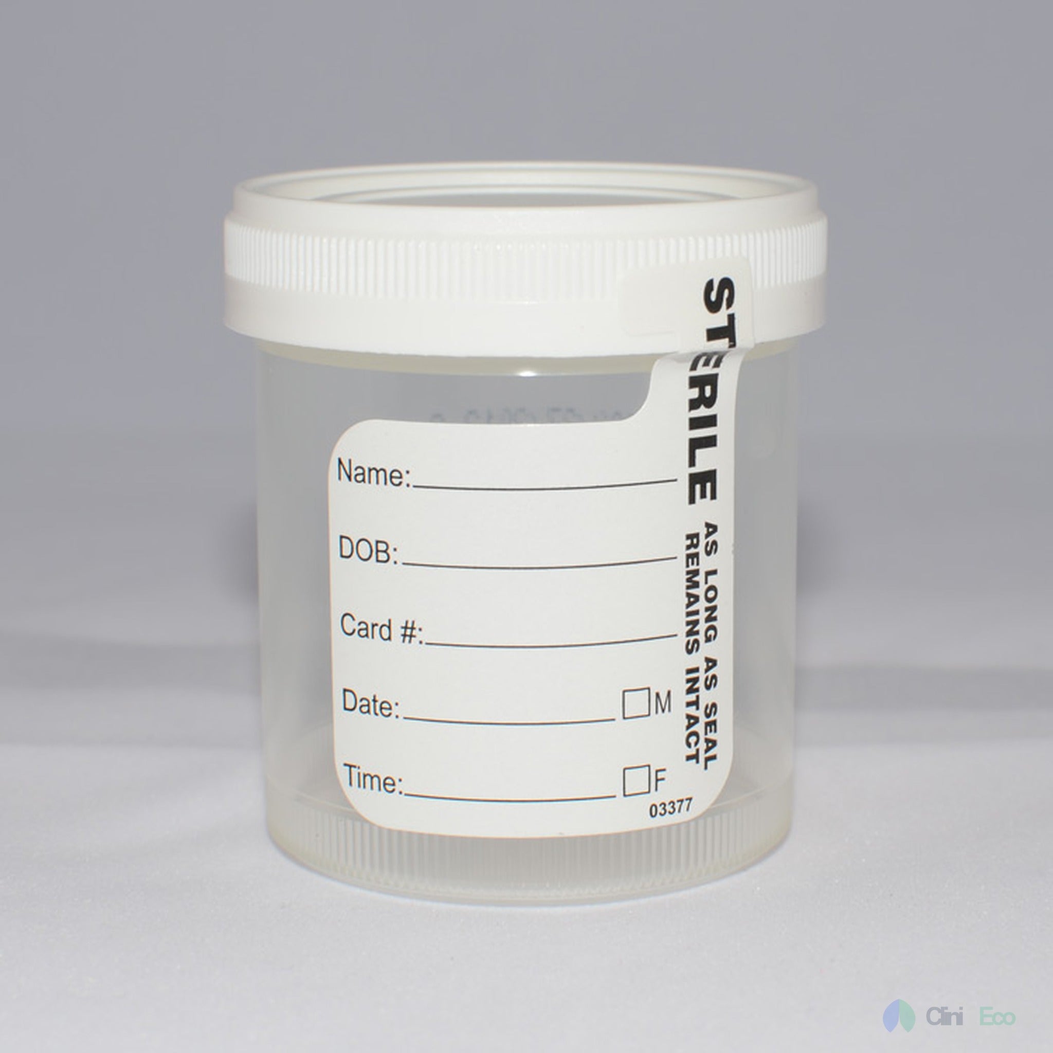 CliniEco Specimen Cups - Graduated, Leak-Proof, 90 mL, 100 Pcs