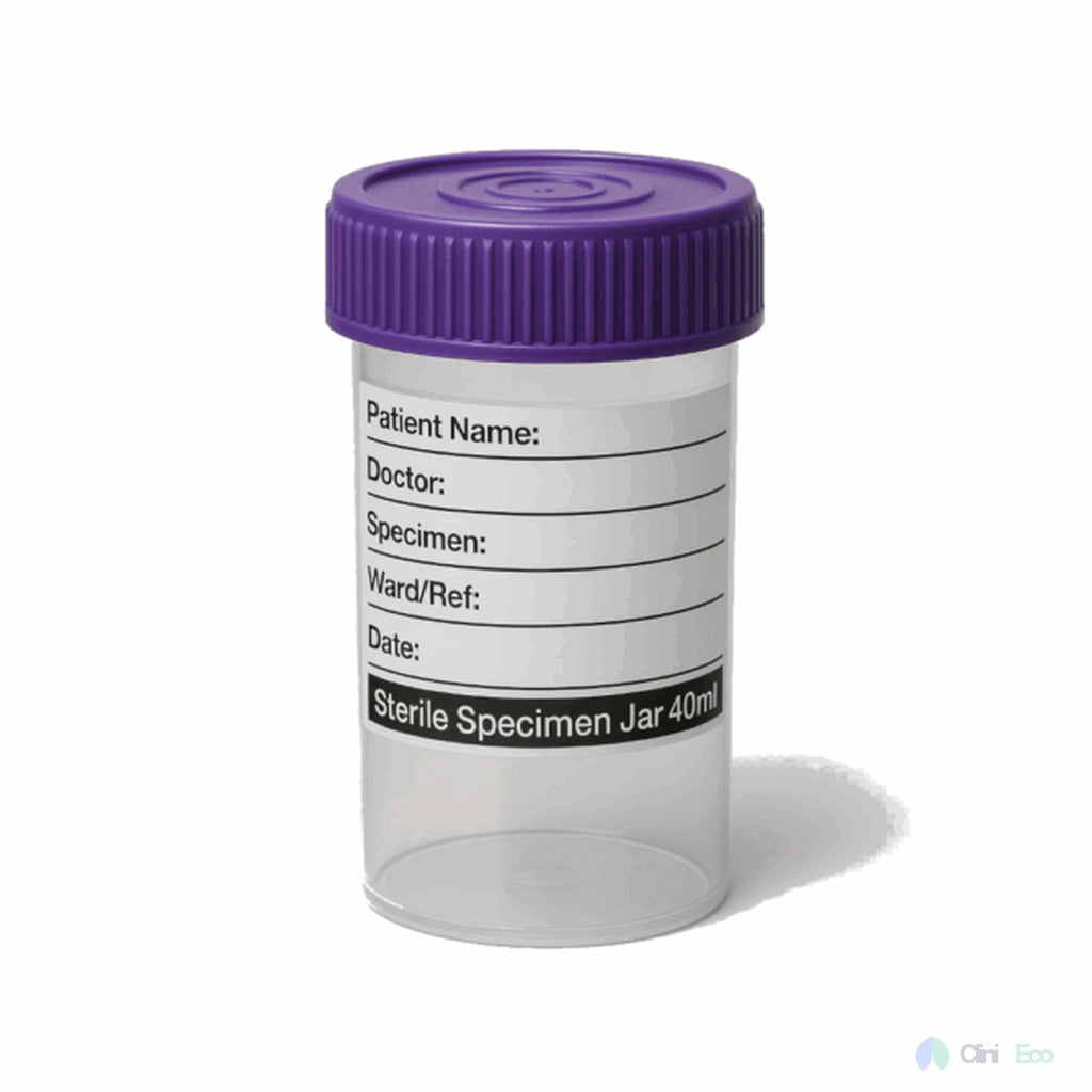 CliniEco Specimen Cups - Graduated, Leak-Proof, 90 mL, 100 Pcs