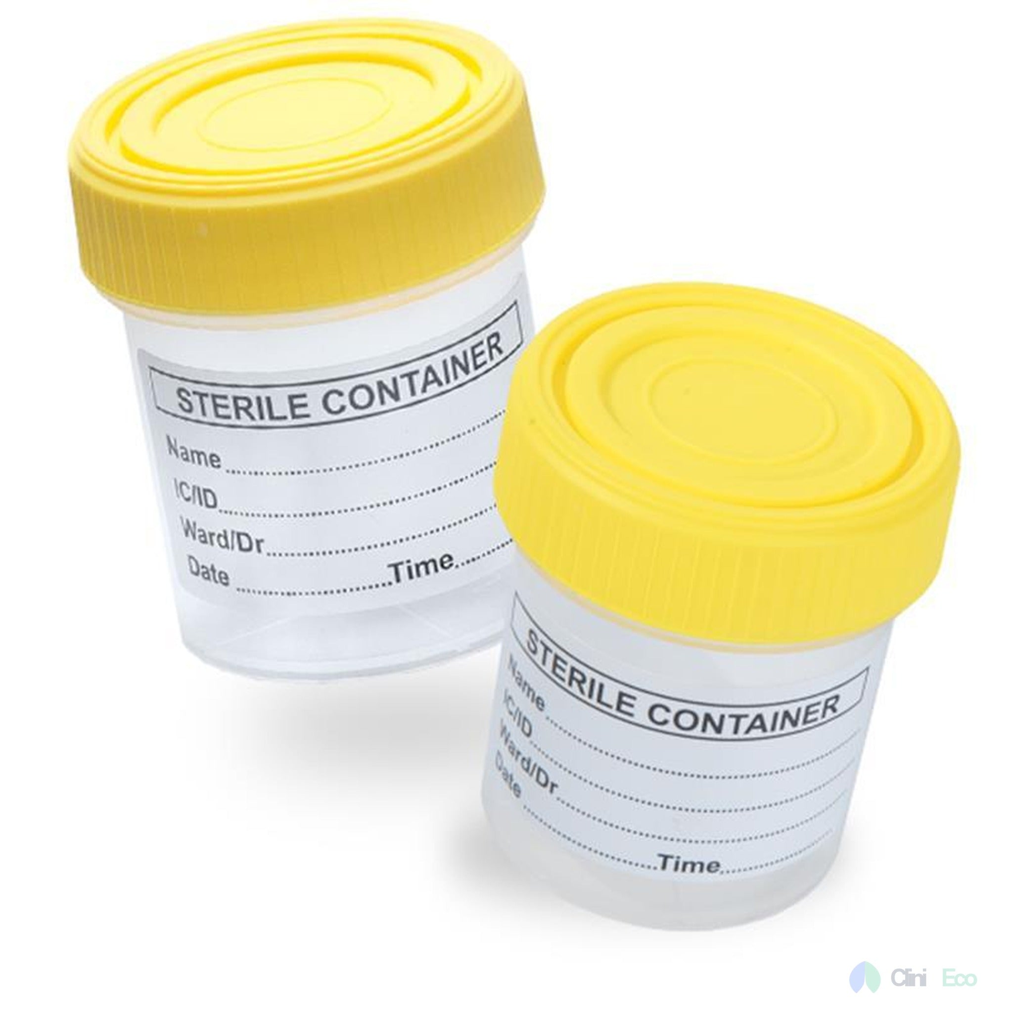 CliniEco Specimen Cups - Graduated, Leak-Proof, 90 mL, 100 Pcs