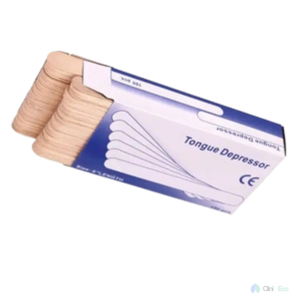 CliniEco Tongue Depressors - Wooden, 6 Inch, 500 Pcs, Sterile
