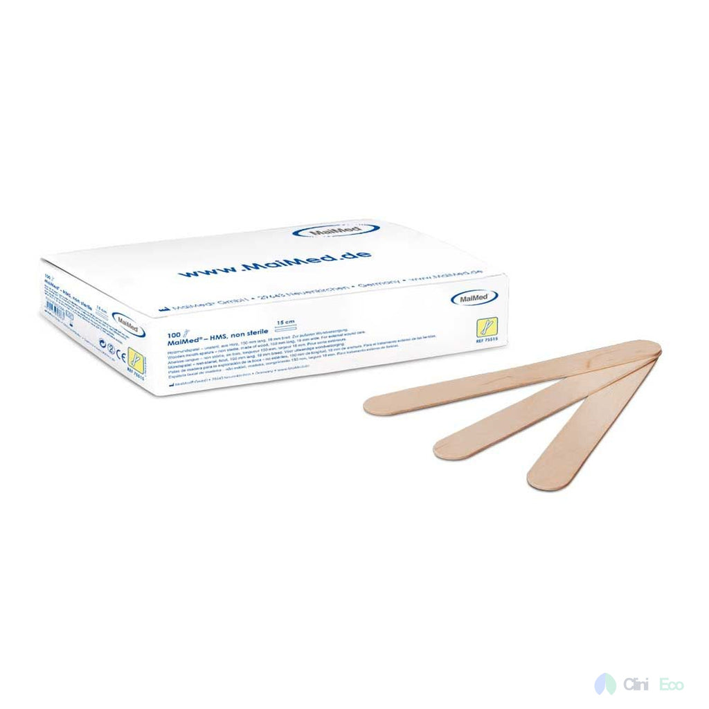 CliniEco Tongue Depressors - Wooden, 6 Inch, 500 Pcs, Sterile