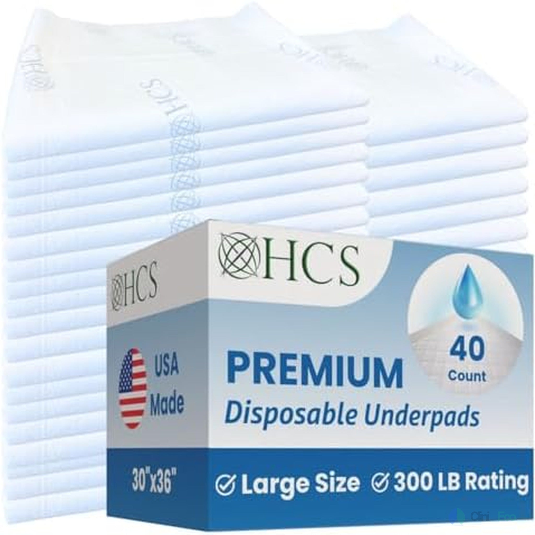 CliniEco Disposable Underpads - Heavy Absorbency, 30x36 Inch