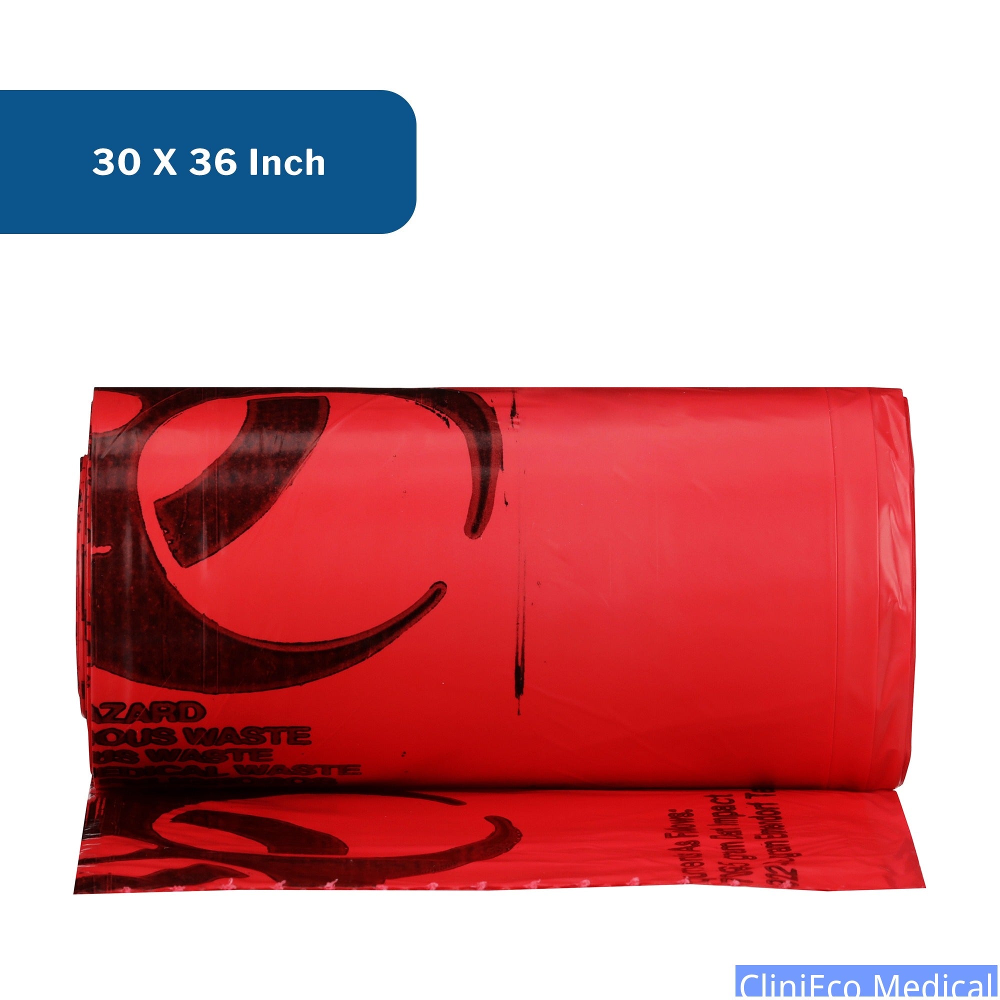 Biohazard Medical Waste Bags - Red, 30 Gallon, Leak-Proof - Waste Bags - CliniEco Medical Canada