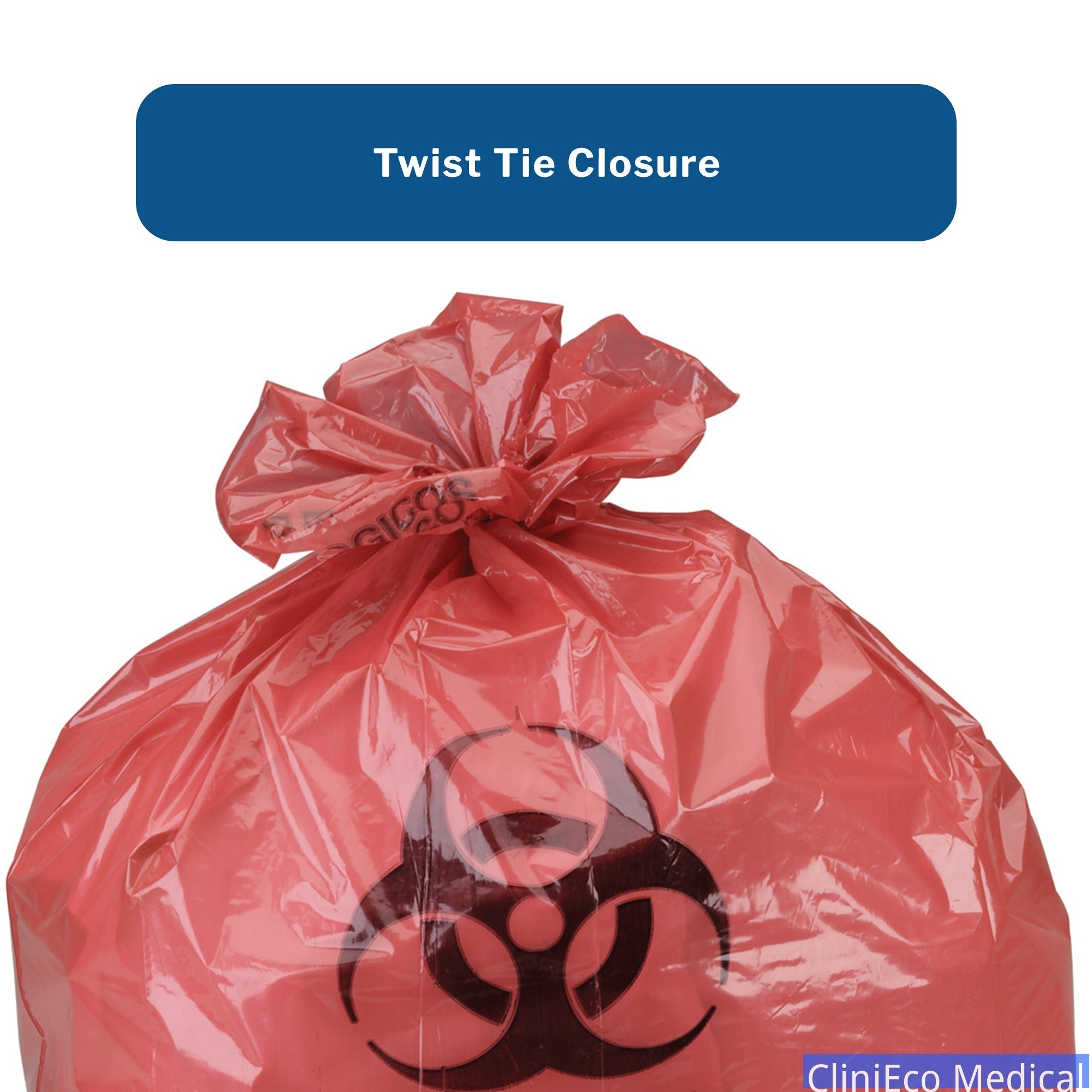 Biohazard Medical Waste Bags - Red, 30 Gallon, Leak-Proof - Waste Bags - CliniEco Medical Canada