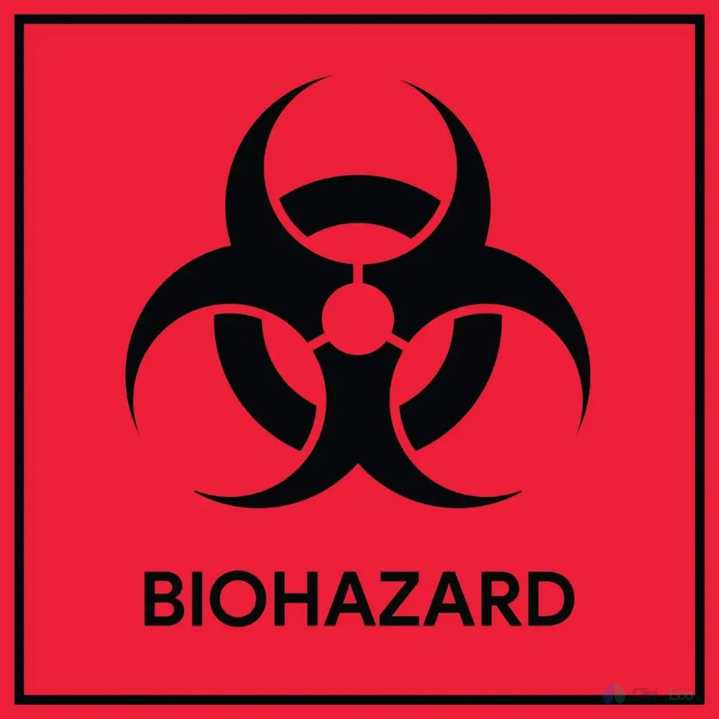 CliniEco Biohazard Medical Waste Bags - Red, 30 Gallon, Leak-Proof