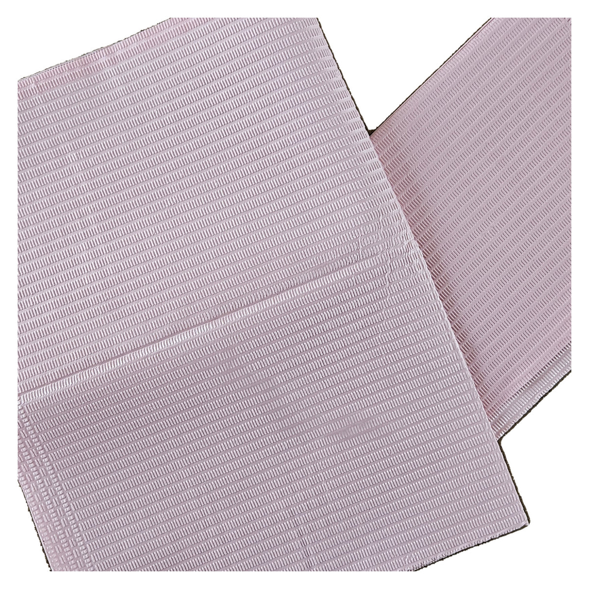 Aurelia dental bibs, light pink, layered close-up of two stacked bibs
