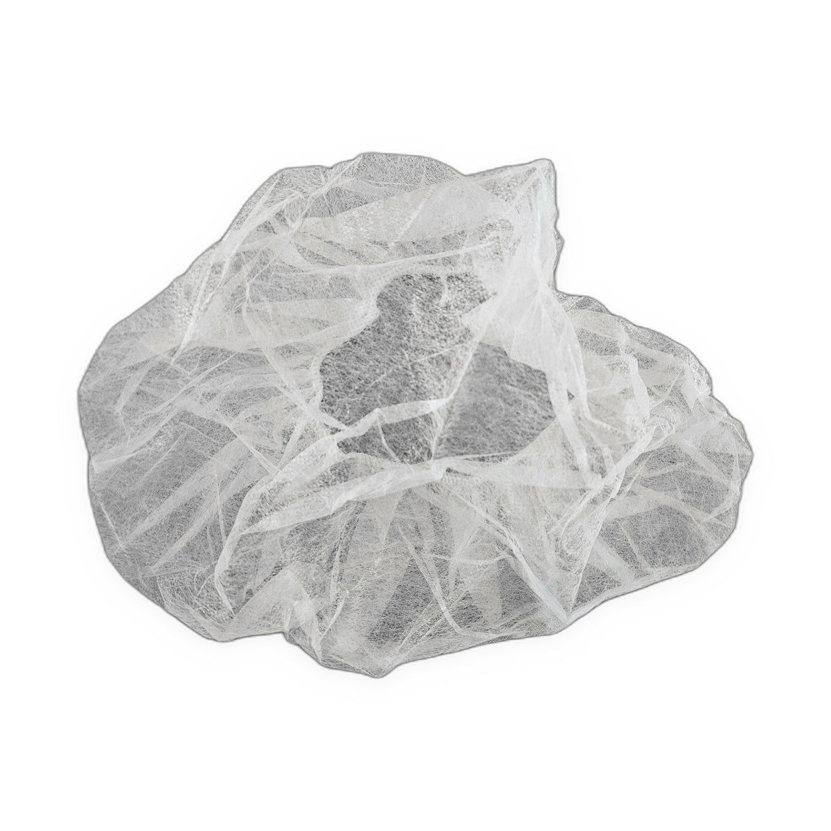 CliniEco Bouffant Caps — white, side view