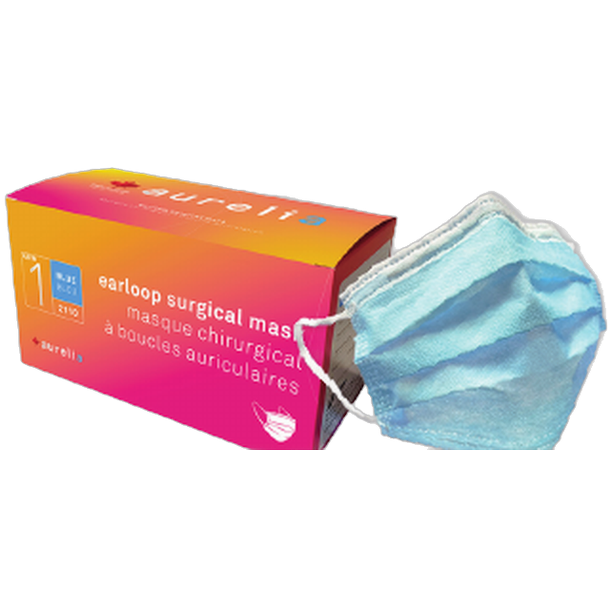 Aurelia by Supermax — Aurelia Face Mask — Level 3, ASTM F2100, Made in Canada, 50 Count (CliniEco Medical authorized distributor)