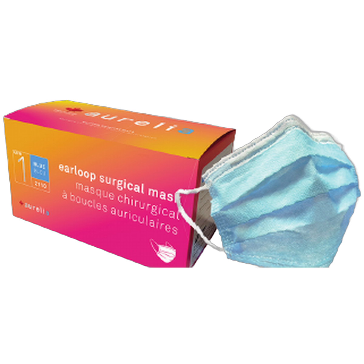 Aurelia Face Mask — Level 3, ASTM F2100, Made in Canada, 50 Count