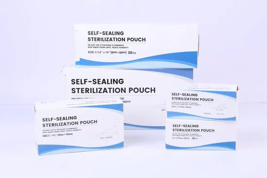 CliniEco Medical Sterilization Pouch — Class 4 Dual Indicator, Assorted Sizes (200-Pack)