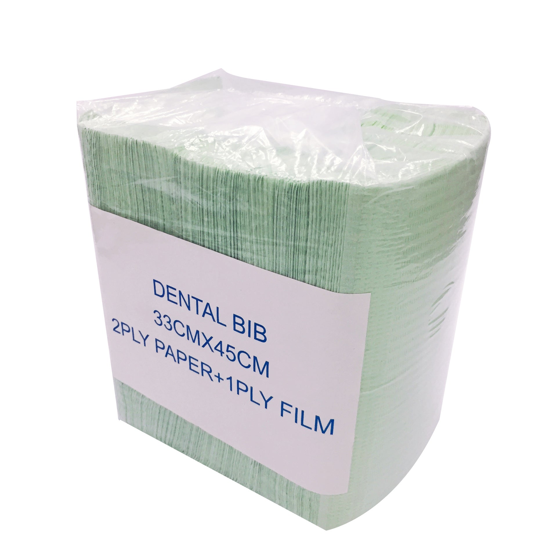 CliniEco Medical Dental Bibs — 3-Layer Paper+PE, 500-Pack