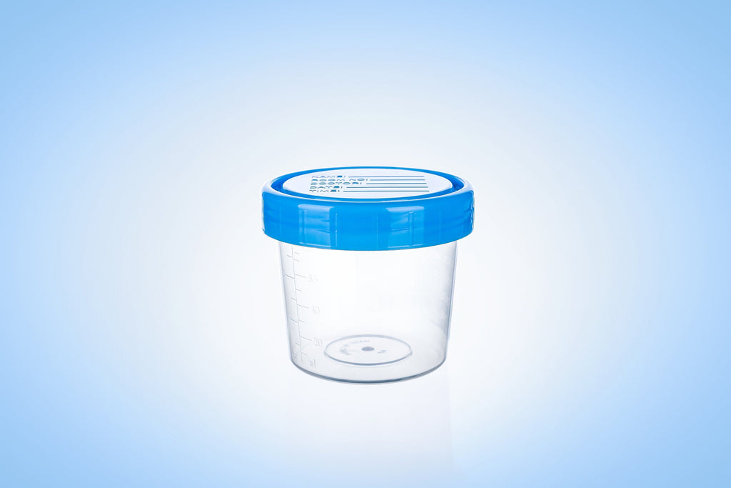 CliniEco Specimen Cups - Graduated, Leak-Proof, 90 mL, 100 Pcs
