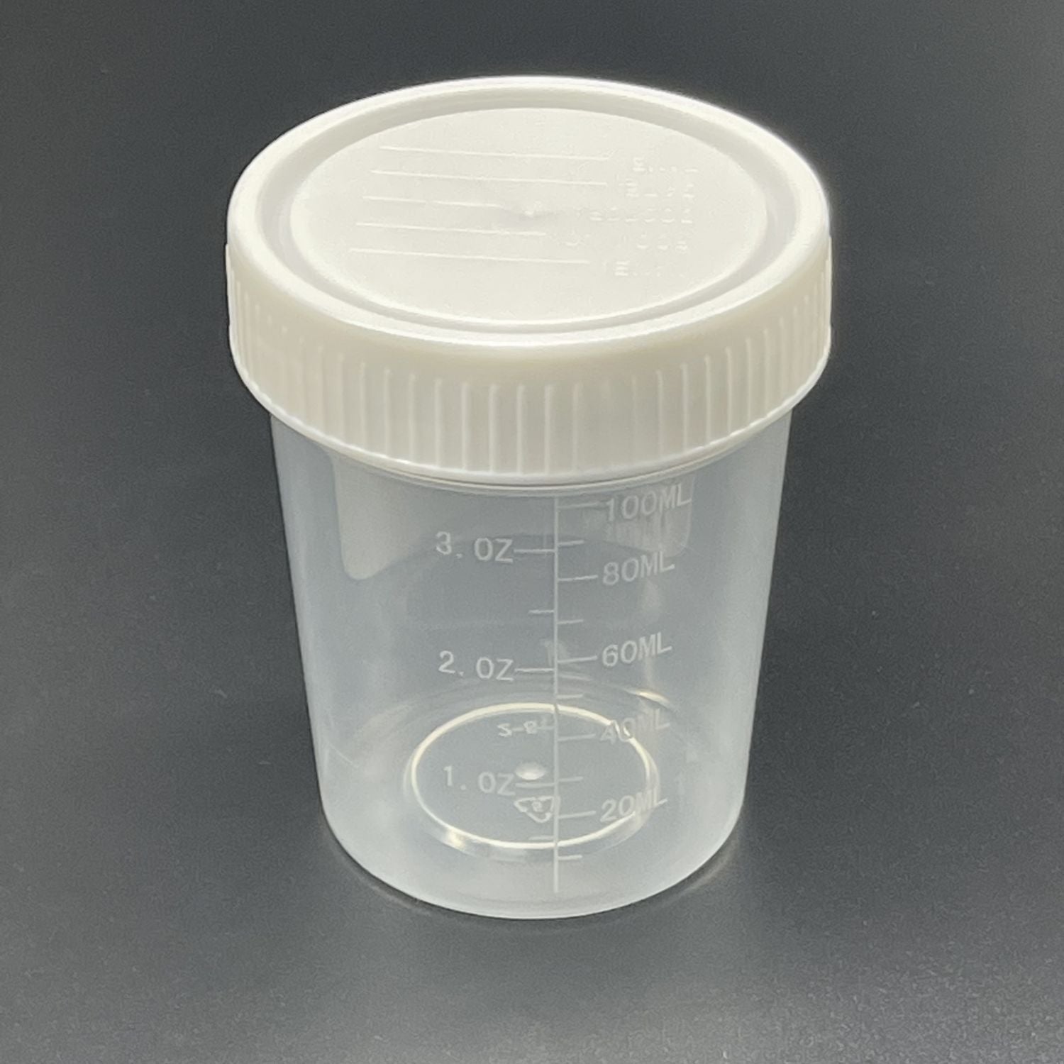CliniEco Specimen Cups - Graduated, Leak-Proof, 90 mL, 100 Pcs