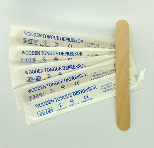 Tongue Depressors - Wooden, 6 Inch, 500 Pcs, Sterile - Tongue Depressors - CliniEco Medical Canada
