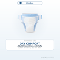 CliniEco Day Comfort adult incontinence briefs 3,000 mL absorbency, day use, 60 count case
