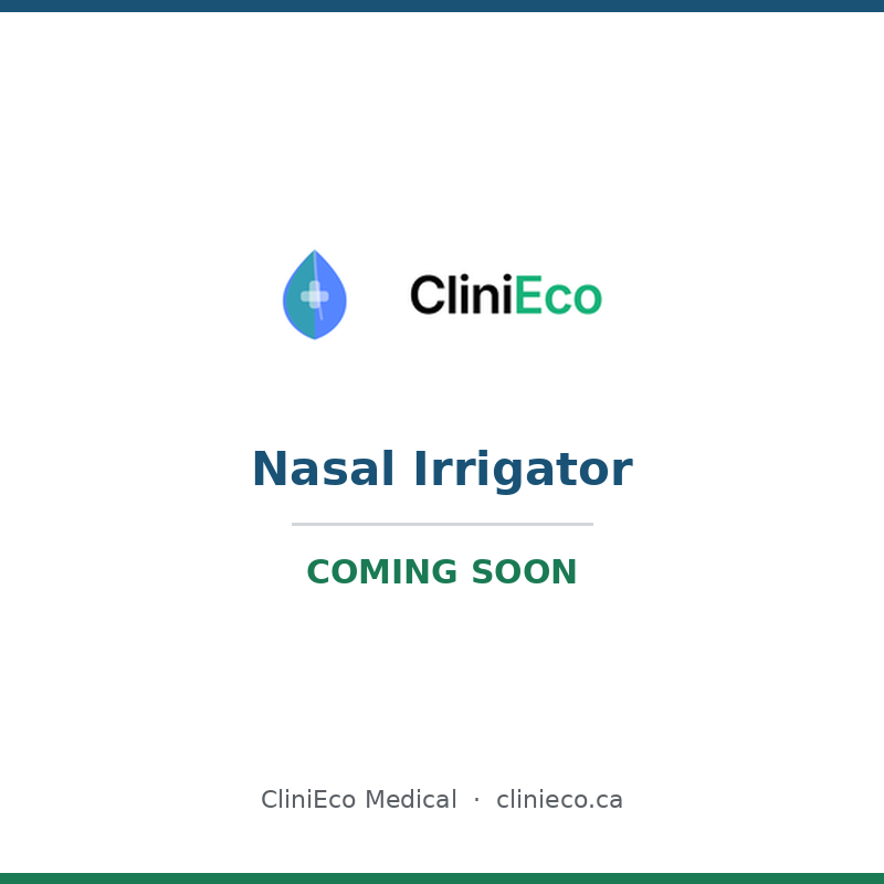 CliniEco Nasal Irrigator — sinus rinse kit for allergy and congestion relief (Coming Soon)