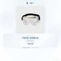 CliniEco Medical Face Shield — Anti-Fog PET, Individually Wrapped, 24-Pack